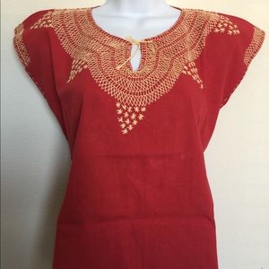 Mexican hand embroidered blouse